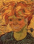 Vincent Van Gogh Young Man with Cornflower (nn04) Spain oil painting artist